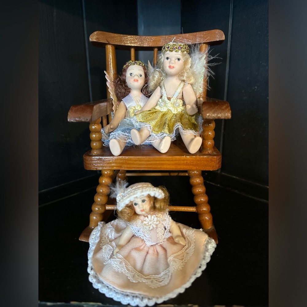 SET OF 3 PORCELAIN DOLLS